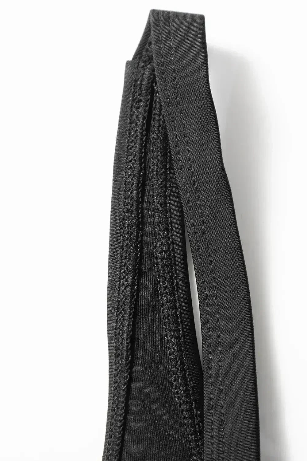 Black Side Tied Waist Square Neck Adjustable Straps A Line One Piece Swim Dress