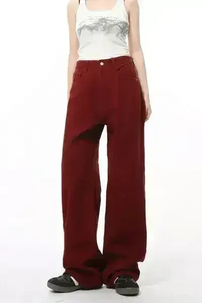 Pocketed Wide Leg Men's Jeans