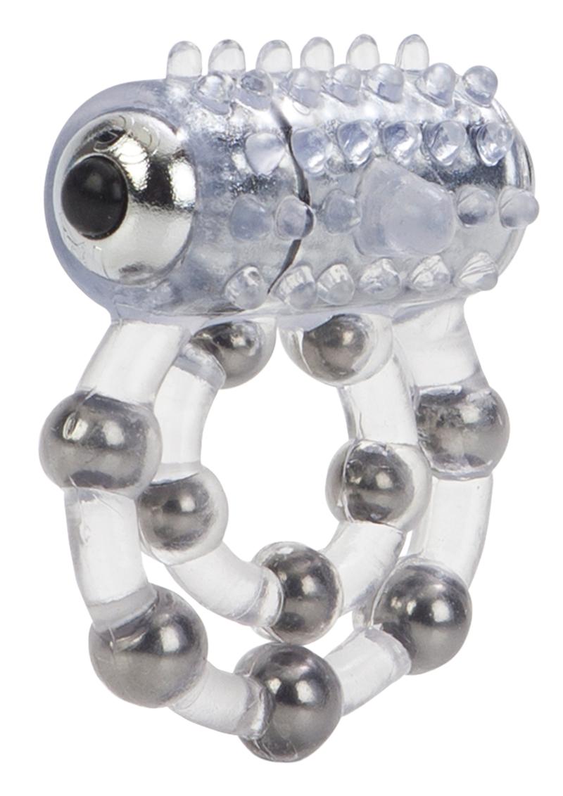 CalExotics 10 Bead Maximus Cock Ring With Waterproof Design