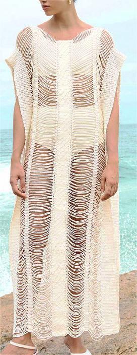 Vest-Style Knitted Dress Sexy Hollow Out Cutout Beach Dress Seaside Vacation Bikini Jacket Swimsuit Sun Protection Clothing