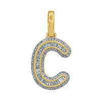 10K 0.43CT ALPHABRET "INITIAL C" PENDANT