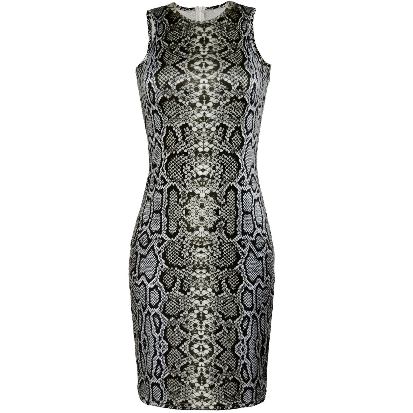 Snake Print Sexy Sheath Sleeveless Bottoming Dress Women Clothing