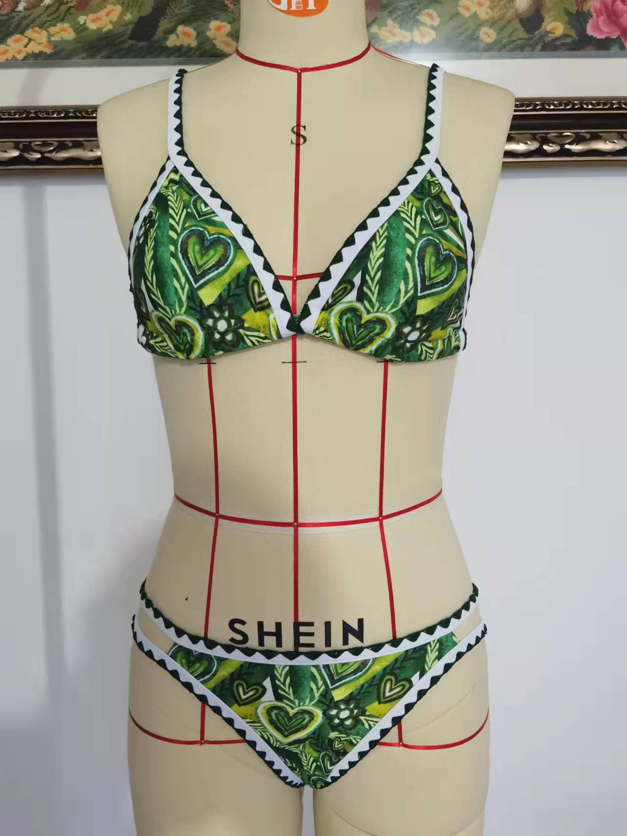 Women Bikinis Floral Print Bikinis Bordered High Cut Swimsuit Women Low Waist Push Up Swimwear Conjunto Biquinis Feminino