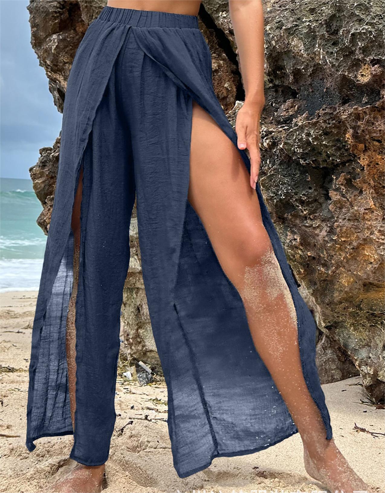 Beach Overskirt Chiffon Casual Sun Proof Sexy Skirt Korean Holiday Beach Pants
