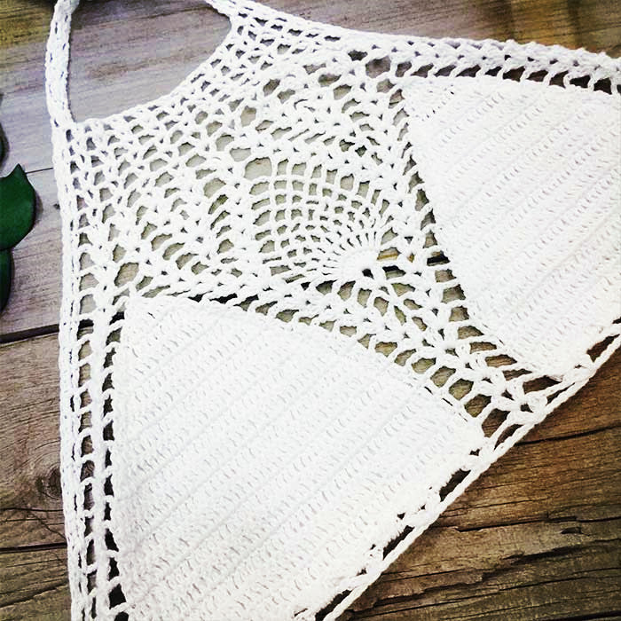 Triangle Tassel Bikini Crocheted Swimwear Sexy Knitting Bikini