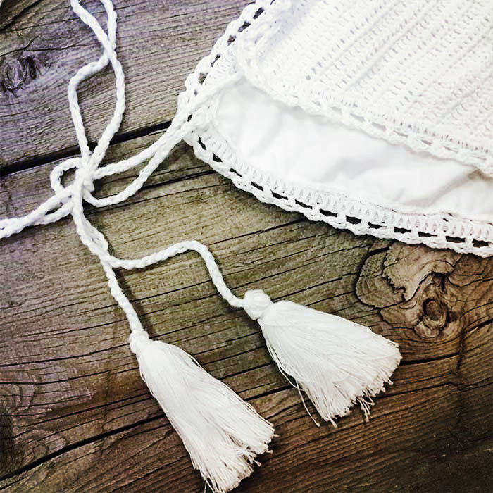 Triangle Tassel Bikini Crocheted Swimwear Sexy Knitting Bikini