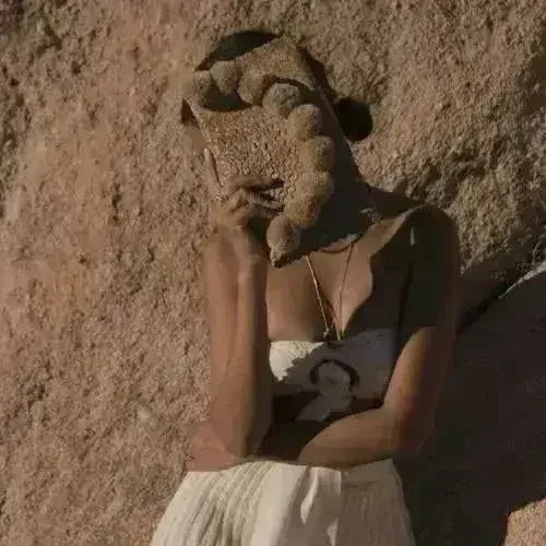 Natural Margarita Straw Party Clutch, with Nude Pom-poms