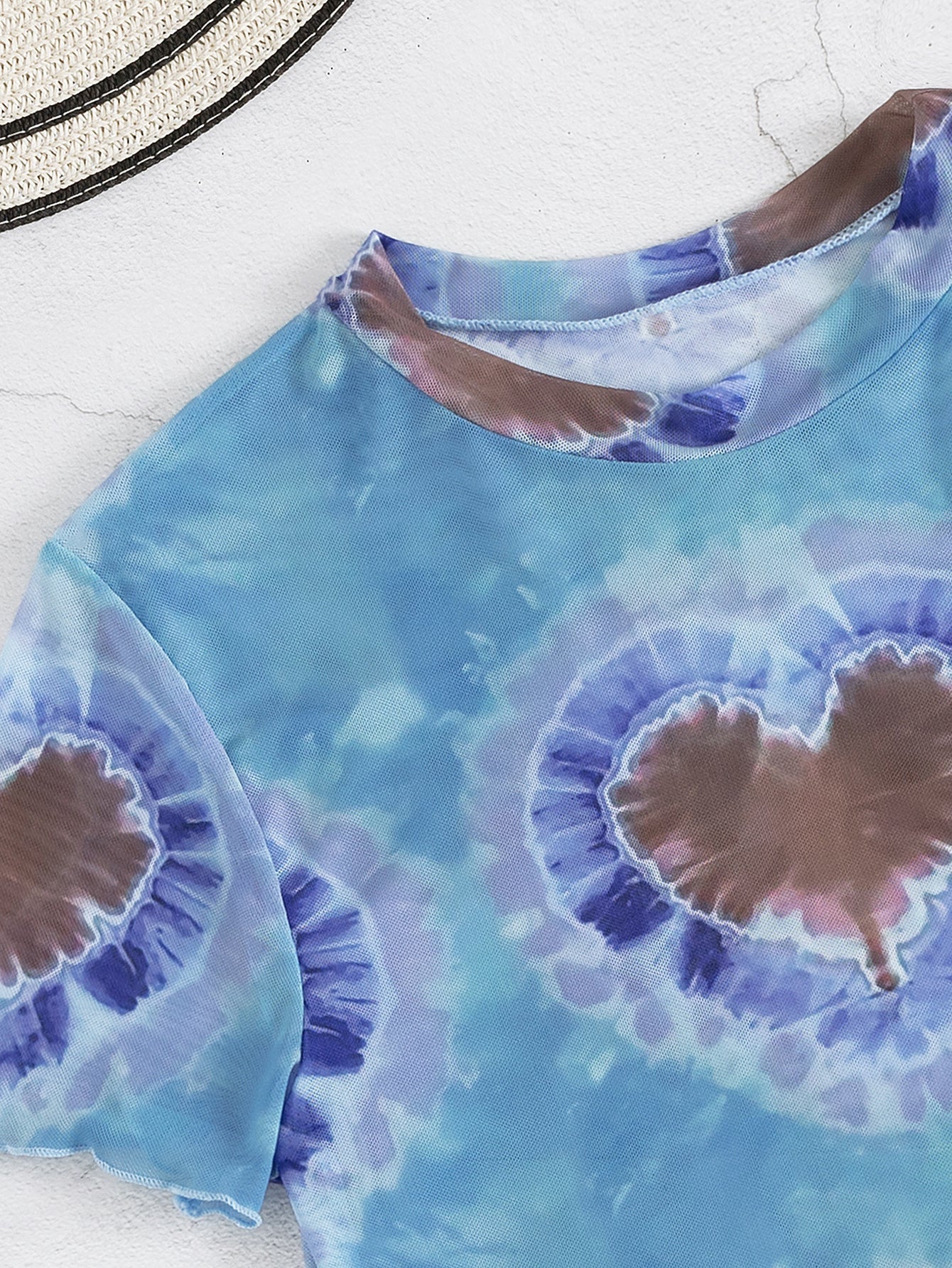 Bikini Three Piece Short Sleeve Sun Protective Blouse Bikini Swimsuit Split Swimsuit