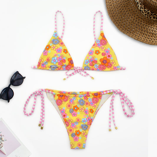 Swimsuit Bikini Women Sexy Split Swimsuit Small Floral Bikini