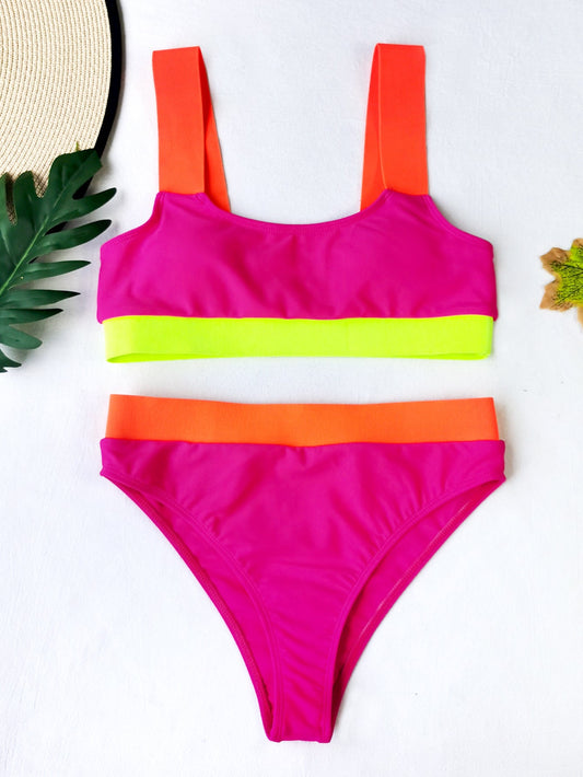 Women Board Strap Split Swimsuit Sexy Bikini