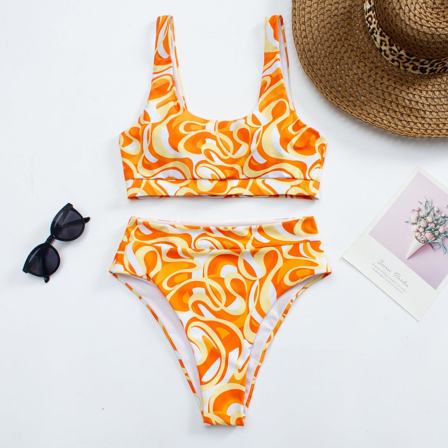 Floral Bikini Swimsuit Women Split Swimsuit Order