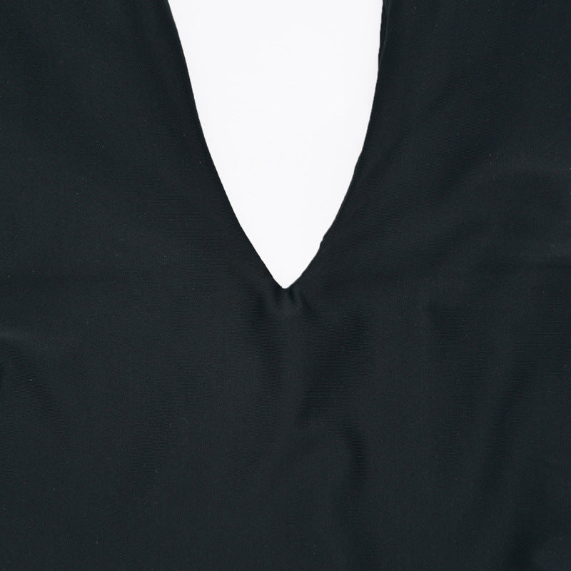 Deep V Plunge Plunge Swimsuit Women Swimsuit Solid Color Swimsuit Bikini