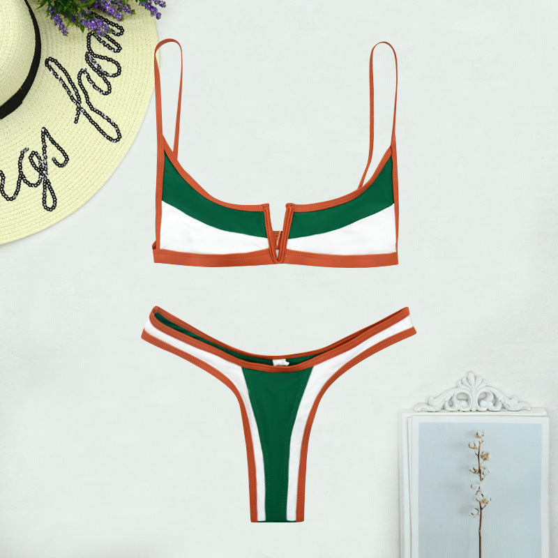 Color Matching Women Seperated Swimwear Sexy Bikini