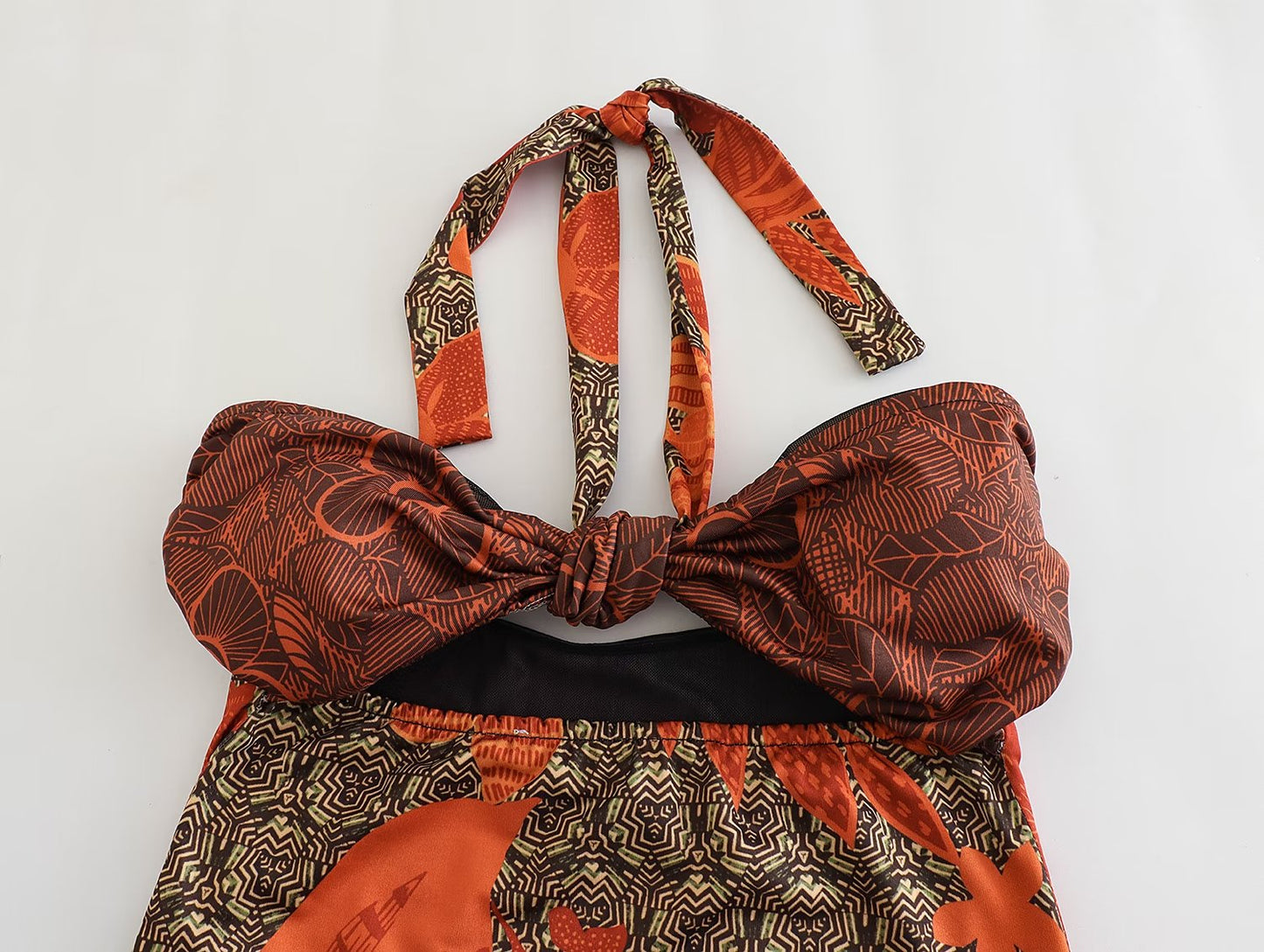 Women Women Printed One Word Wrapped Chest Swimsuit One Piece Suit