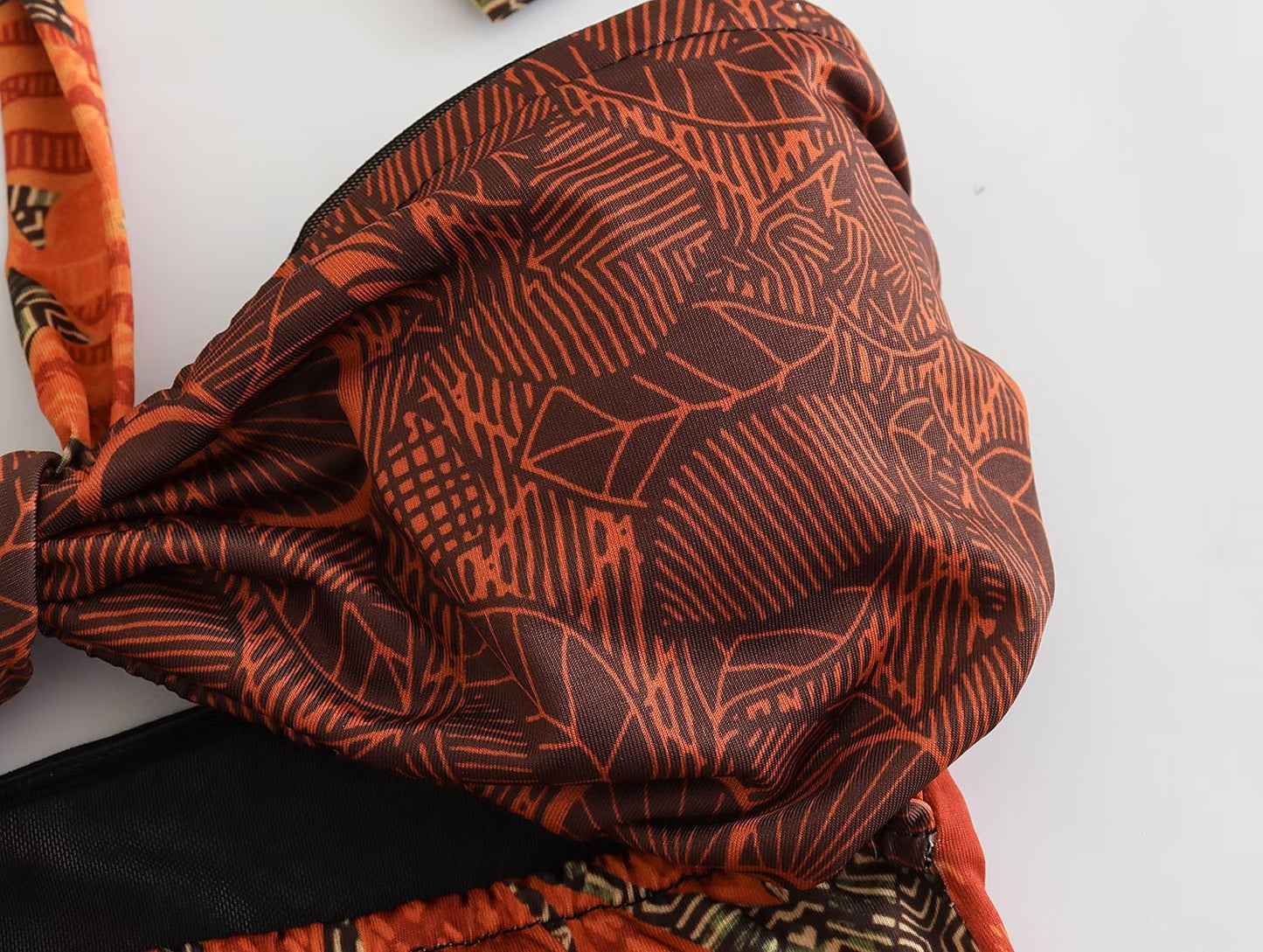 Women Women Printed One Word Wrapped Chest Swimsuit One Piece Suit