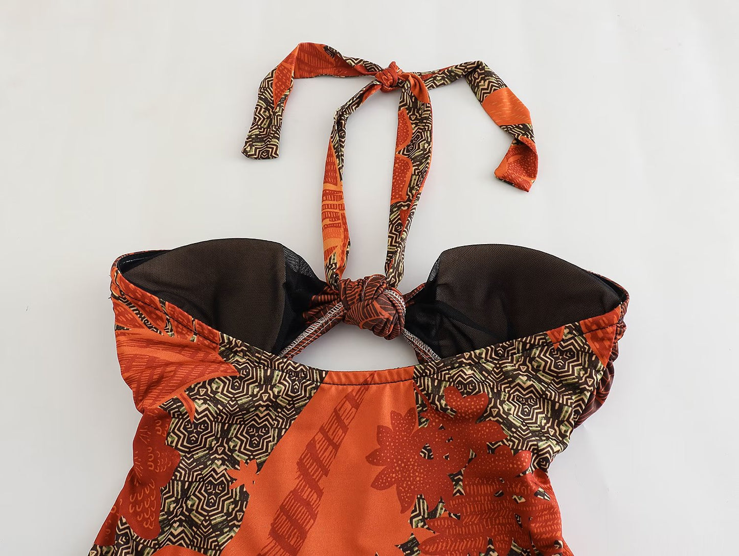 Women Women Printed One Word Wrapped Chest Swimsuit One Piece Suit