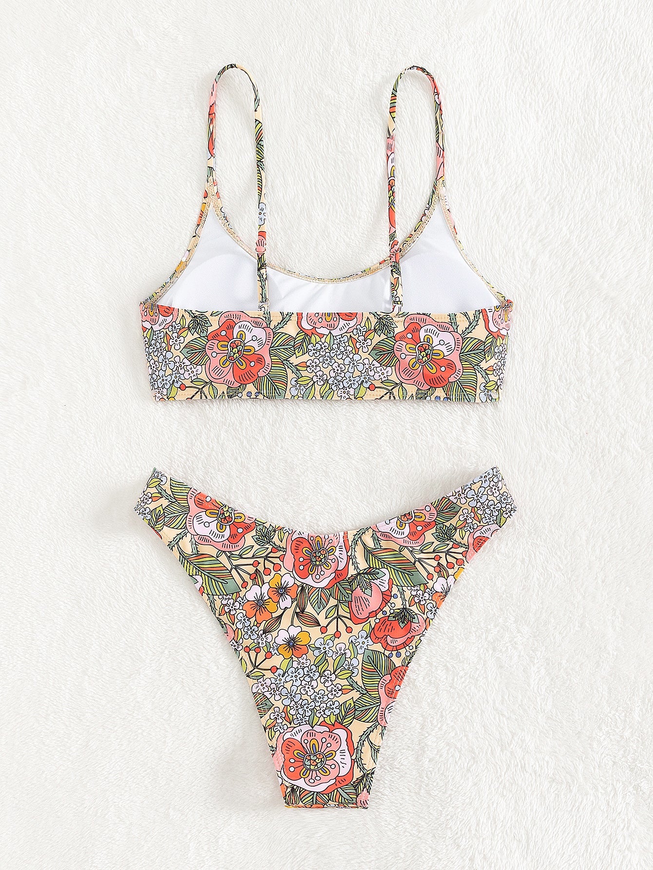 Bikini Swimsuit Sexy Bikini Small Chest Tube Top High Waist Split Swimsuit for Women