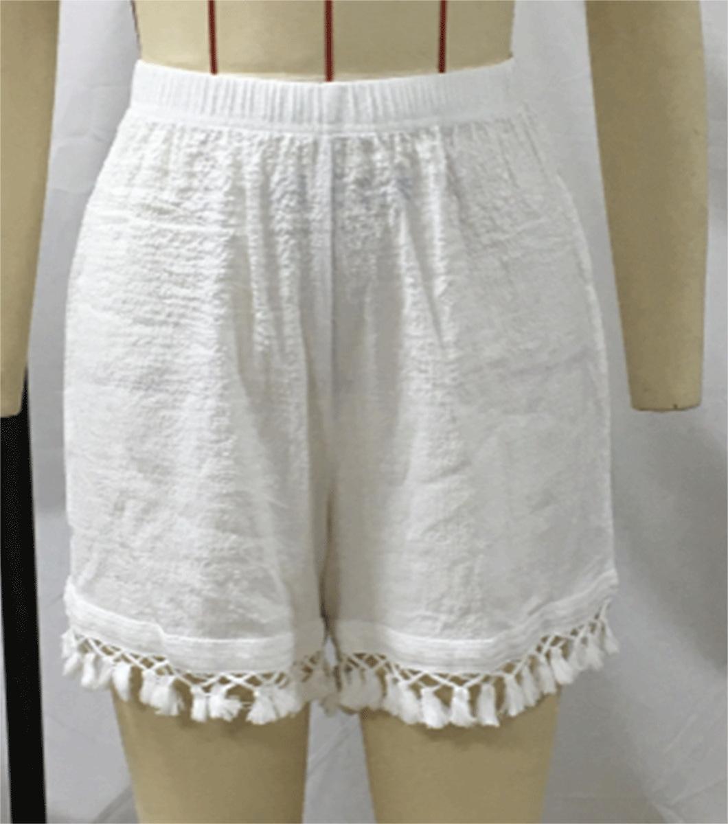 Beach Pants Lace Stitching Elastic Waistband Shorts Sexy Sexy Solid Color Beach Swim Trunks