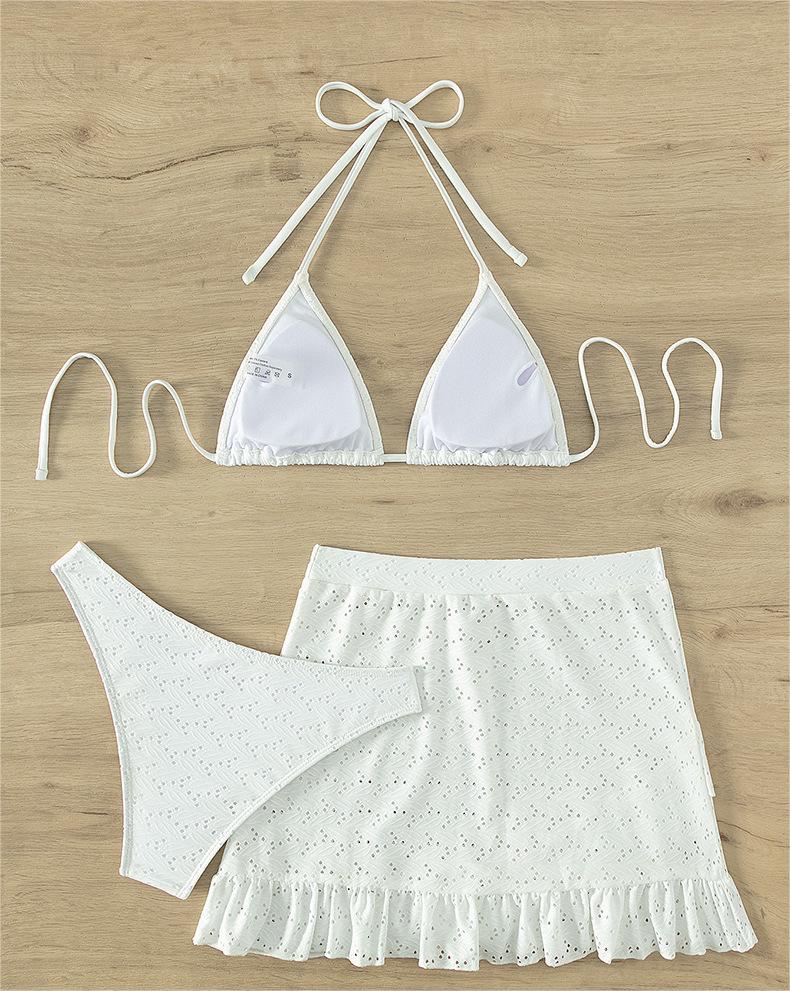 Bikini Sexy Swimsuit Women Three Piece White Backless Bikini Swimsuit