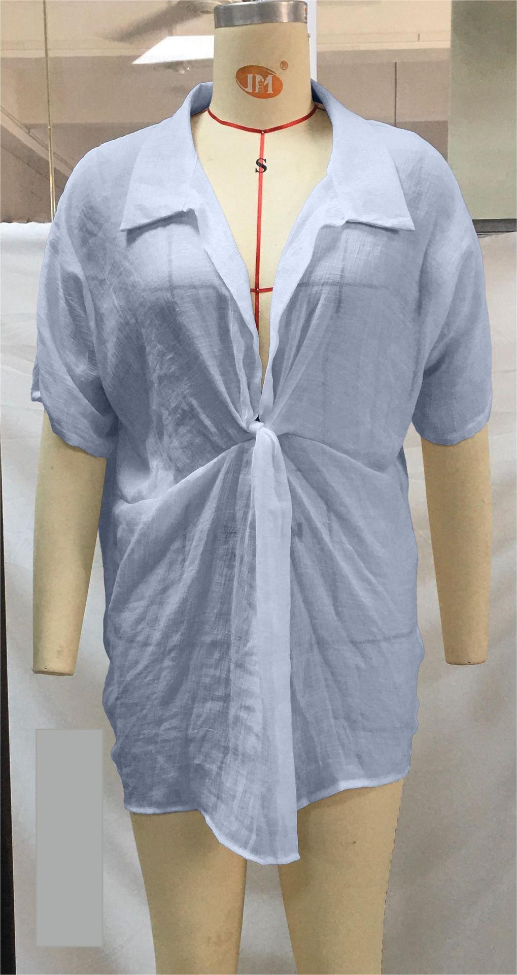 Beach Cover up Shirt Loose Beach Sun Protection Clothing Cardigan Vacation Beach Beach Cover up