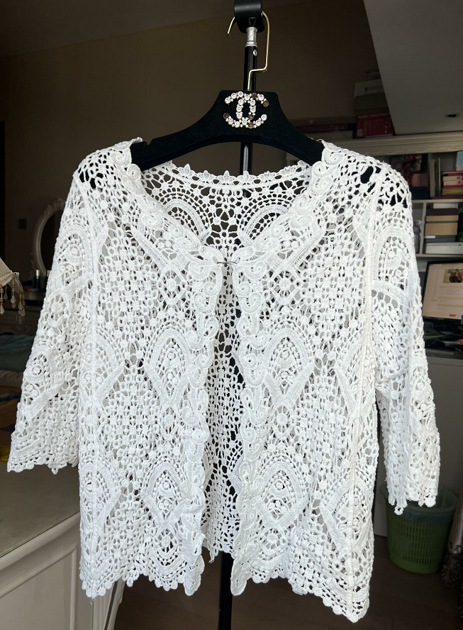 Beach Sunscreen Cutout Cardigan Jacket Crochet hook
