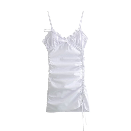 Women Clothing Sexy Sexy Pleating Strap Dress Women Summer Sweet Niche Hip Dress