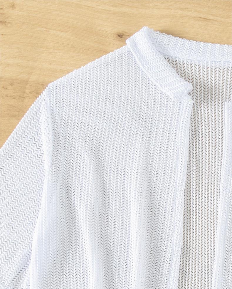 Black Cutout Blouse Split Boxers Bikini Beachwear Women Blouse Swimsuit