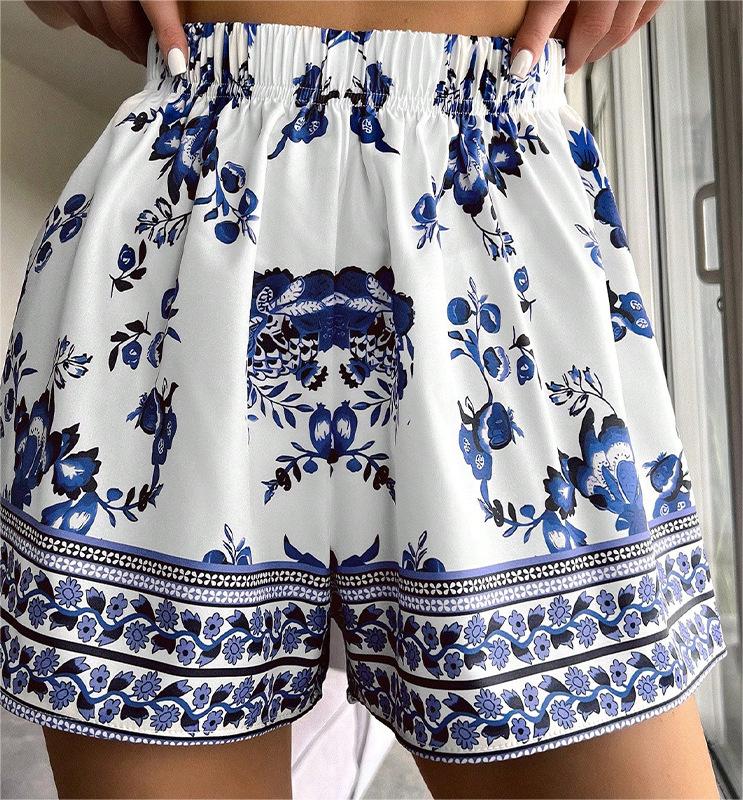 Beach Shorts Overpants Vacation Beach Shorts Summer Loose Printed Pants