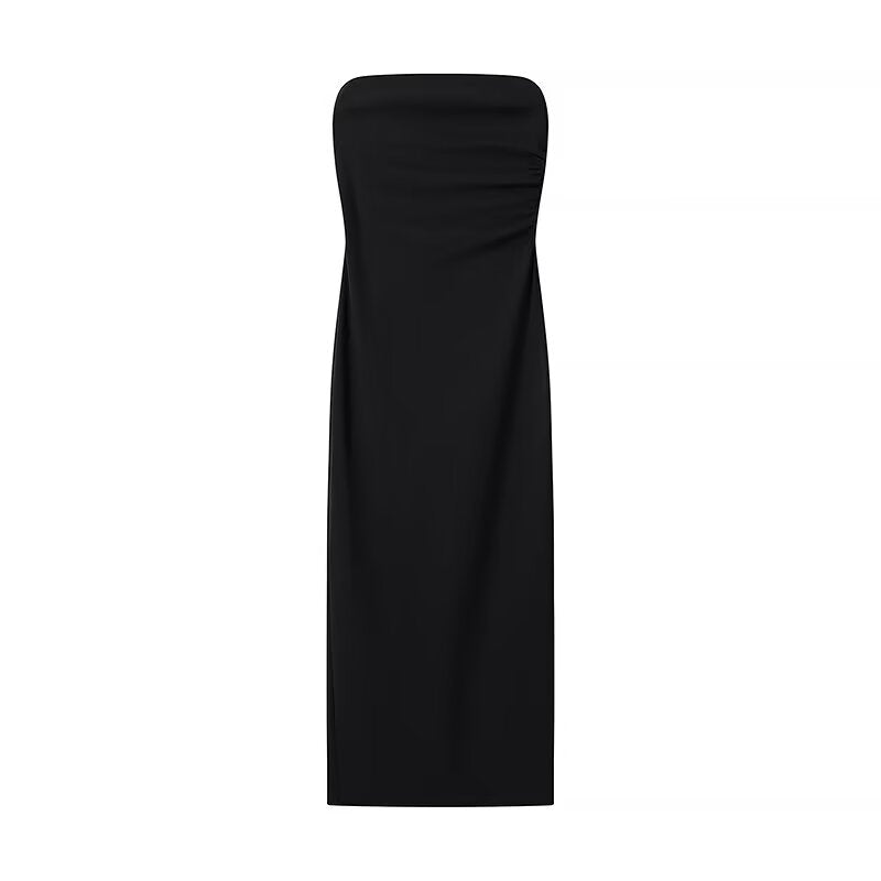 Fall Women Clothing Backless Sexy Slim Tube Top Dress
