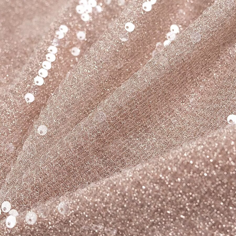 Women French Sequin Pleated Halter Dress