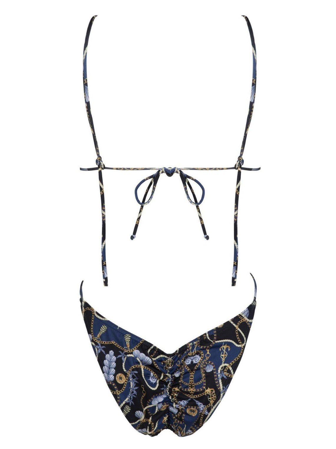 Sexy Deep V Plunge One Piece Swimsuit Women Summer Sexy Printed Lace up Backless Swimsuit