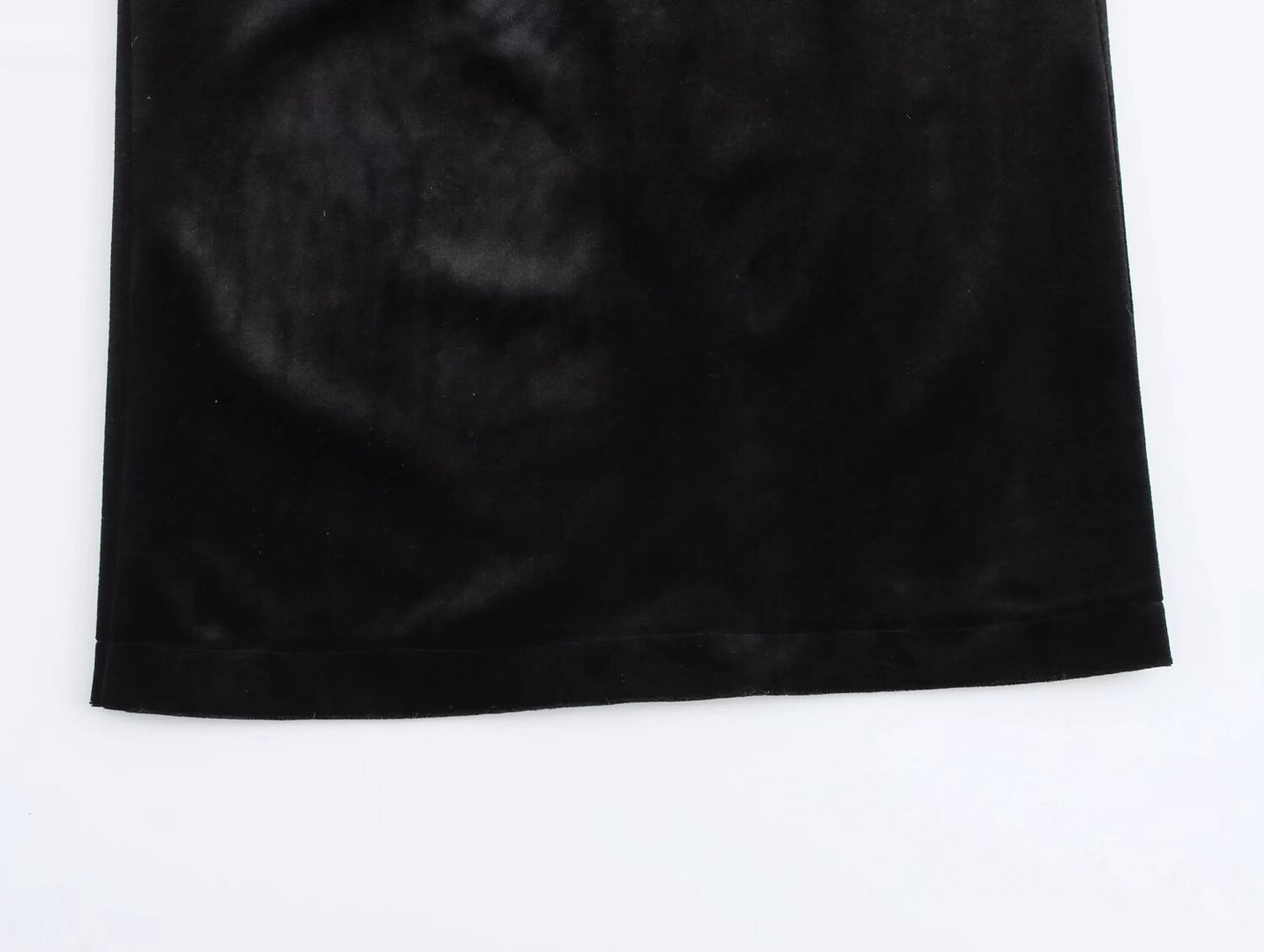 Spring Women Elegant Velvet Texture Pleated Midi Dress