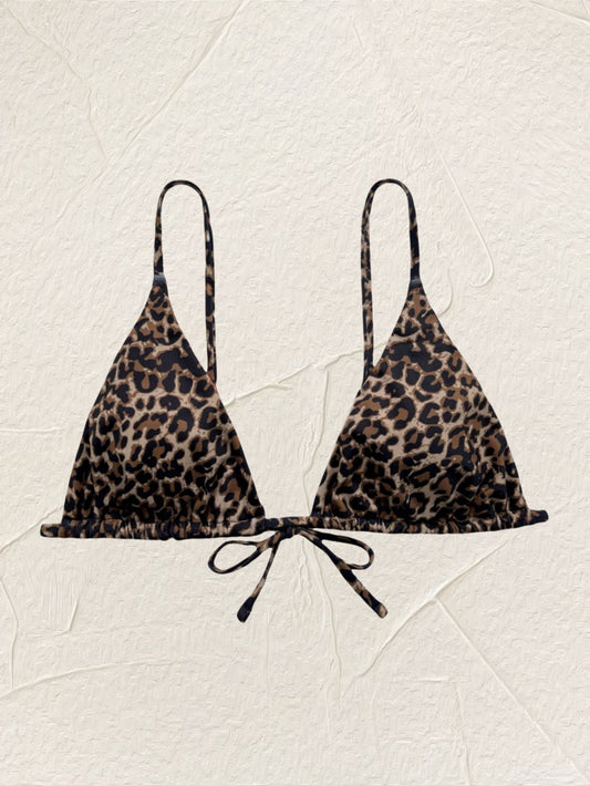 Classic Leopard Pattern Printed Bikini Single Blouse Sexy Swimsuit Swimsuit