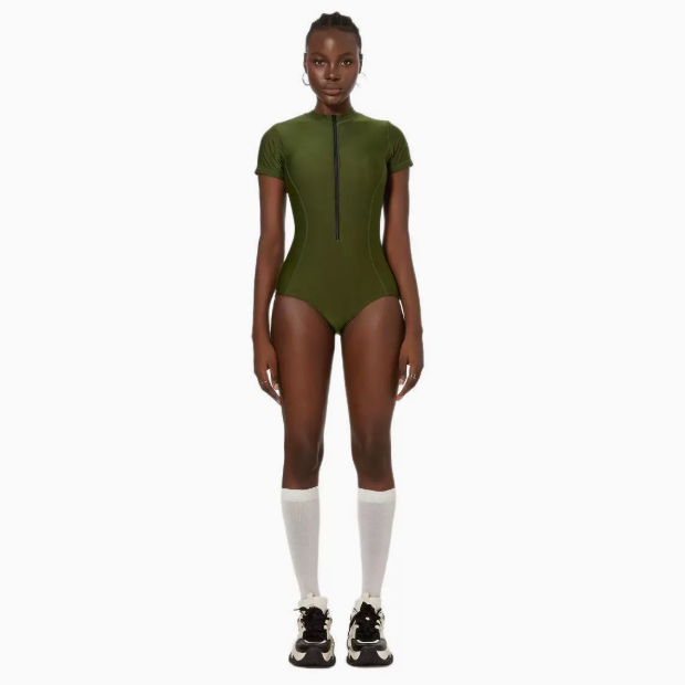 Swimwear Long Sleeve Sunscreen One Piece Bikini Short Sleeve Surfing Swimsuit Women Swimsuit