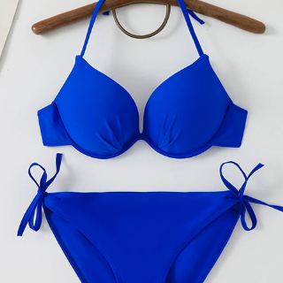 Beach Vacation Underwire Bikini Swimsuit Women Underwire Gather Big Small Breasts Sexy Three Point Swimsuit Women