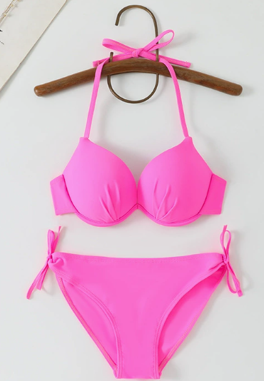 Spring Vacation Beach Bikini Swimsuit Women Steel Bracket Gathered Sexy Three Point Swimsuit Three Piece Sets