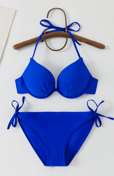 Spring Vacation Beach Bikini Swimsuit Women Steel Bracket Gathered Sexy Three Point Swimsuit Three Piece Sets