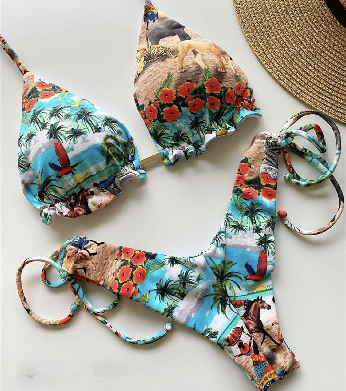 Swimsuit Floral Vintage Bikini Sexy Swimwear