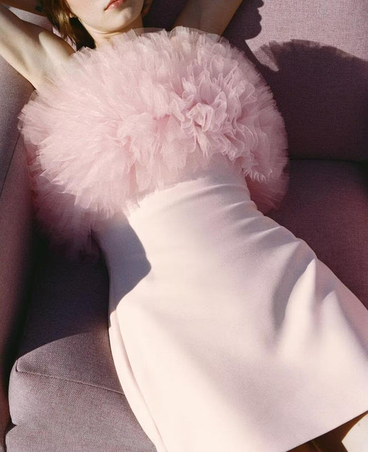 Spring Tube Top Dress Women Clothing Slim Fit Slimming Casual Minority All Match