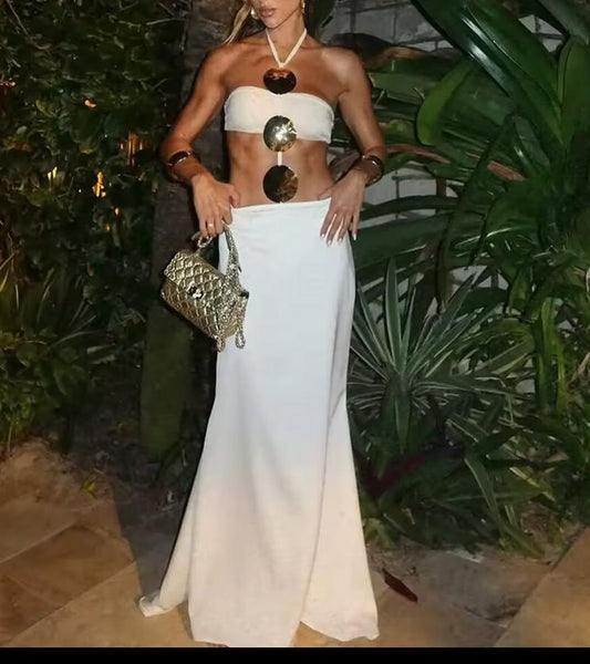 Summer Women Clothing off Shoulder Sexy Cutout Dress