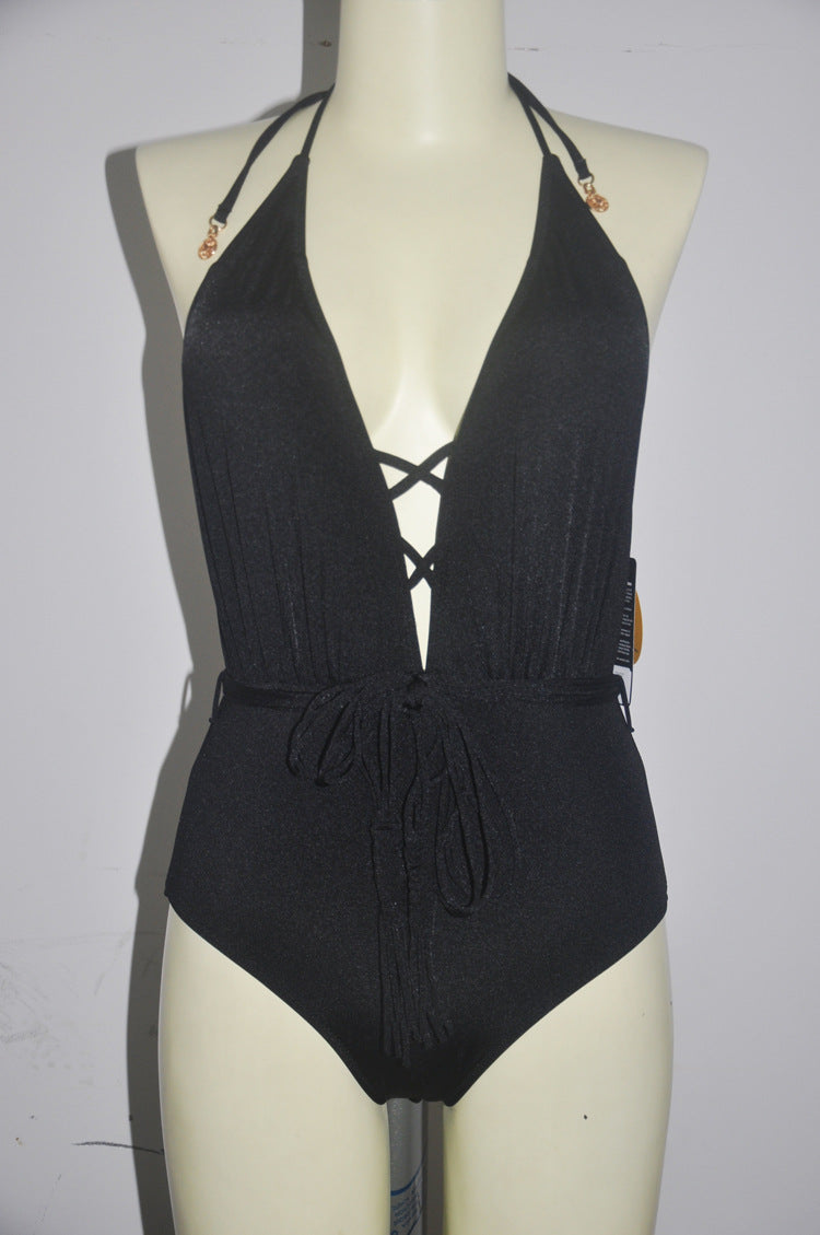 Belly Covering Gathering Swimwear Swimsuit Smart Sexy One Piece Bikini Swimsuit