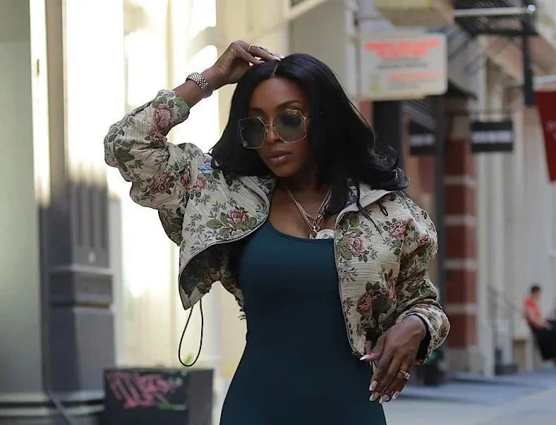 BWQ Washed Denim Women's Set Full Sleeve Floral Jacket and Pockets Cargo Jeans Pants Suit 2025 Street Two 2 Piece Set Outfit