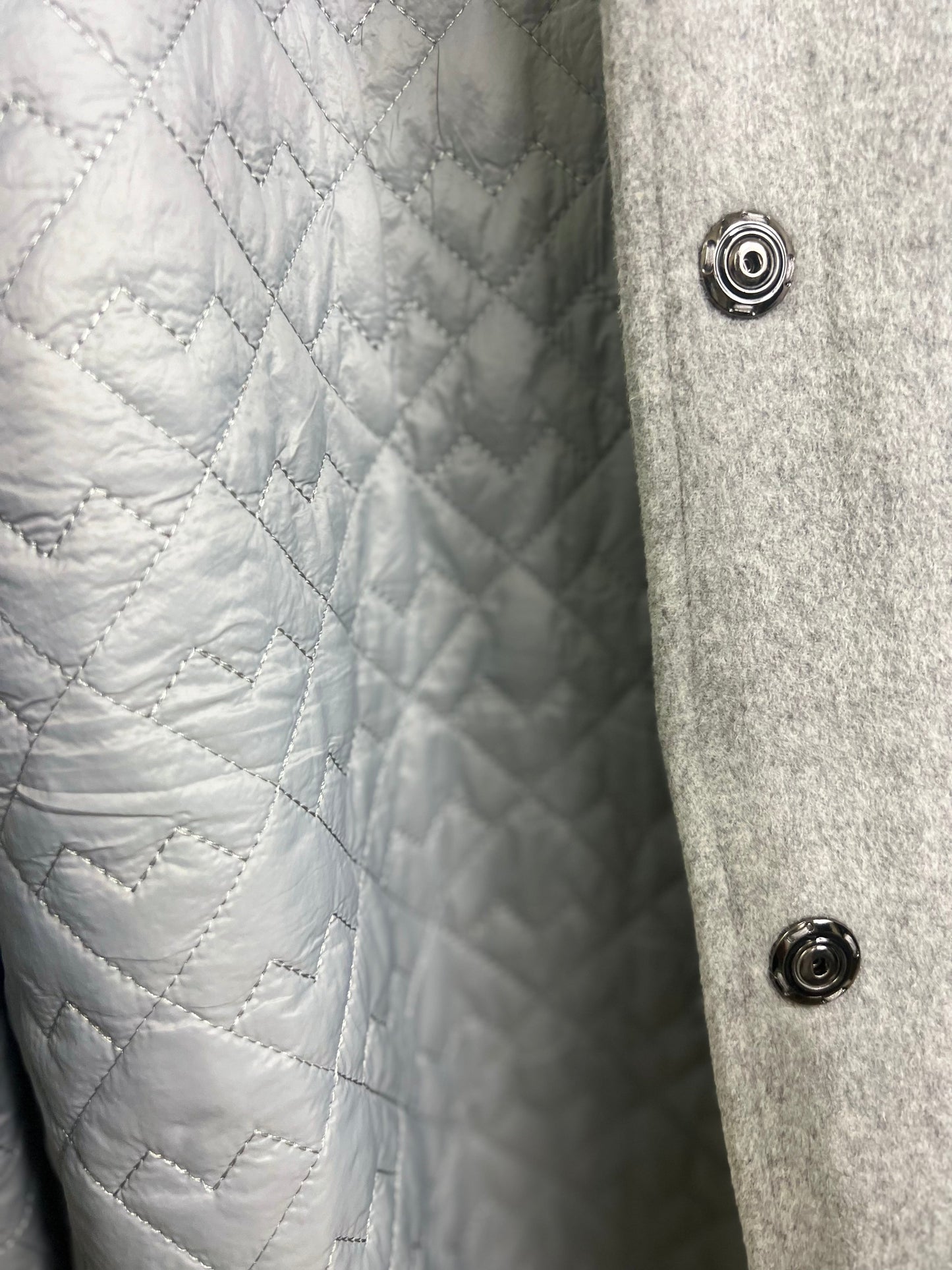 Manteau en véritable fourrure de vison scandinave et laine vierge