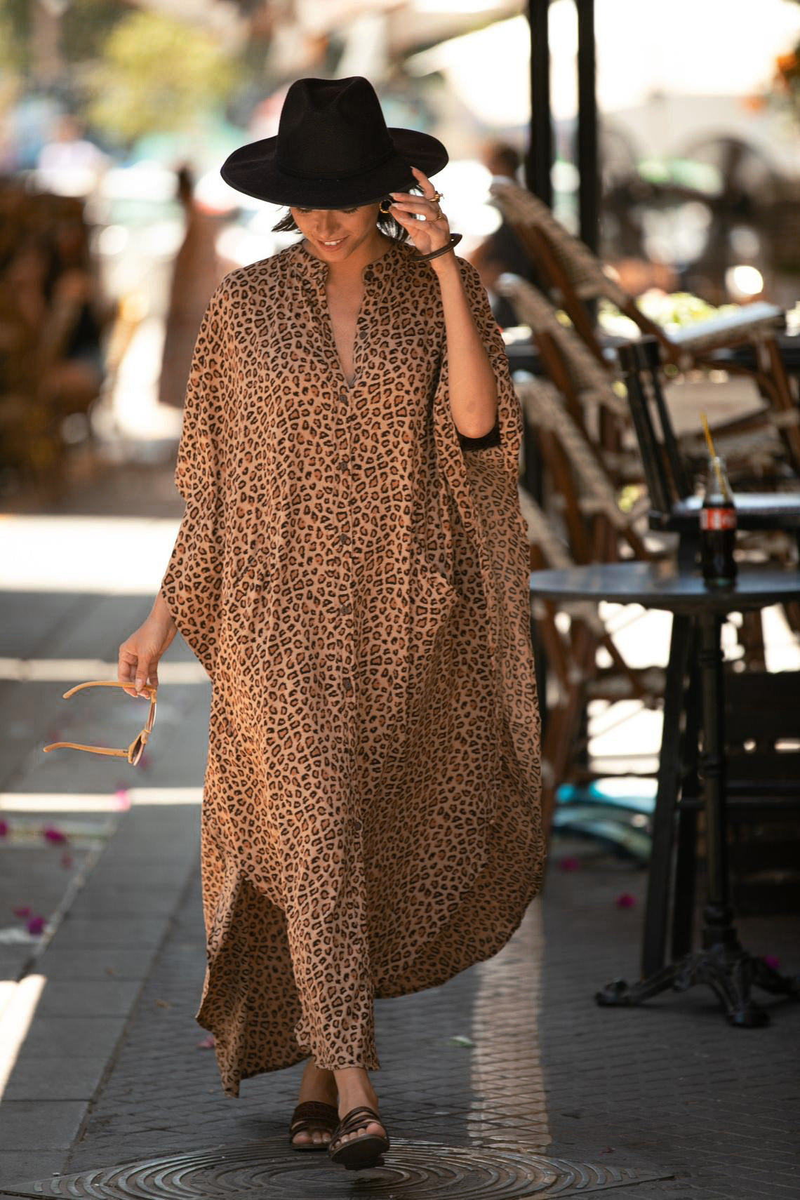 Beach Cover up Loose Button with Pocket Vacation Robe Blouse