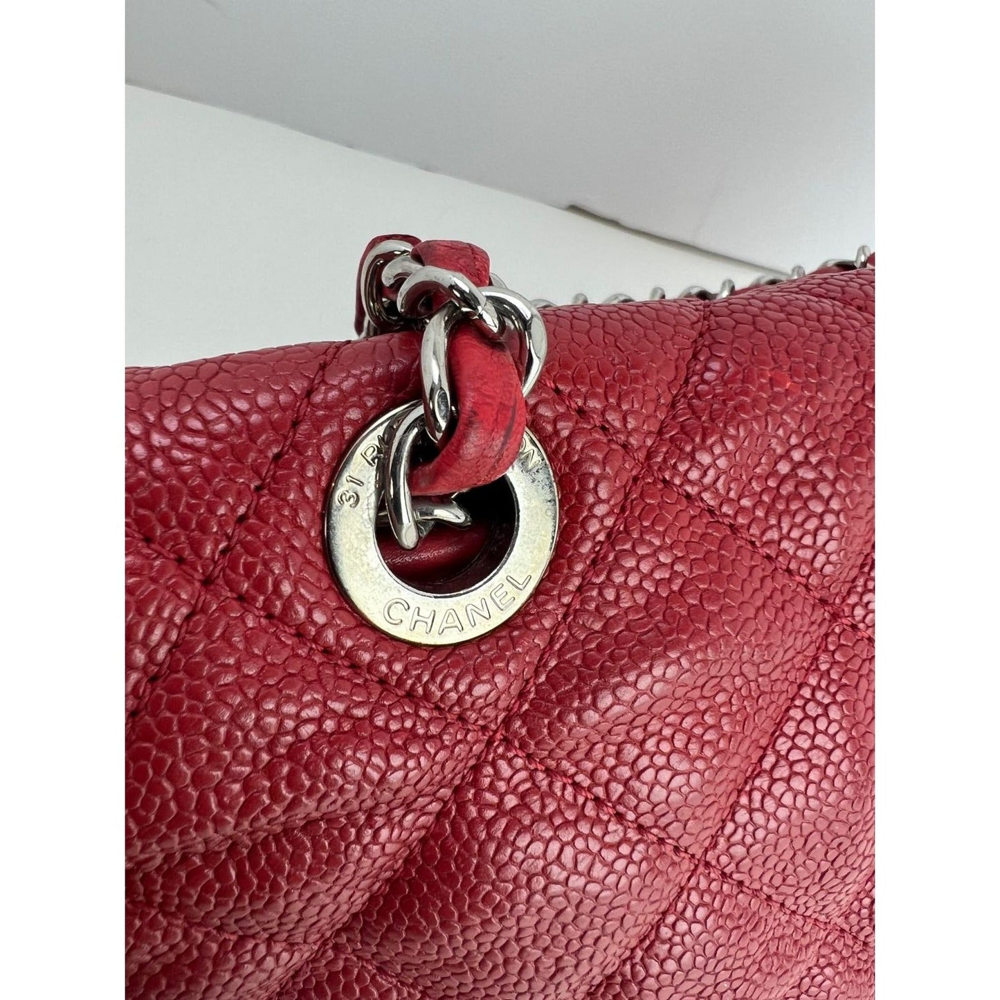 Chanel Caviar Quilted Medium French Riviera Red Flap