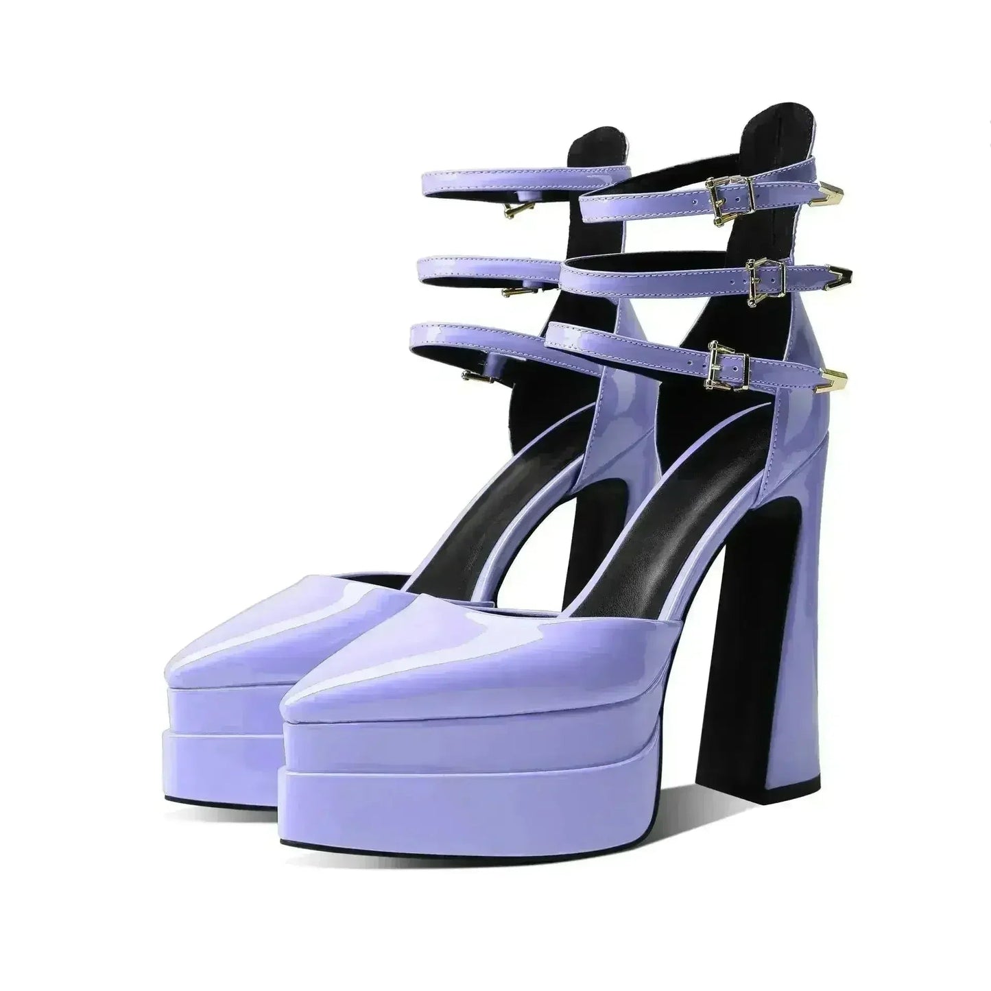 Pointed Toe High Heel Hollow Sandals - 14.5cm Platform Pumps | Femstylo