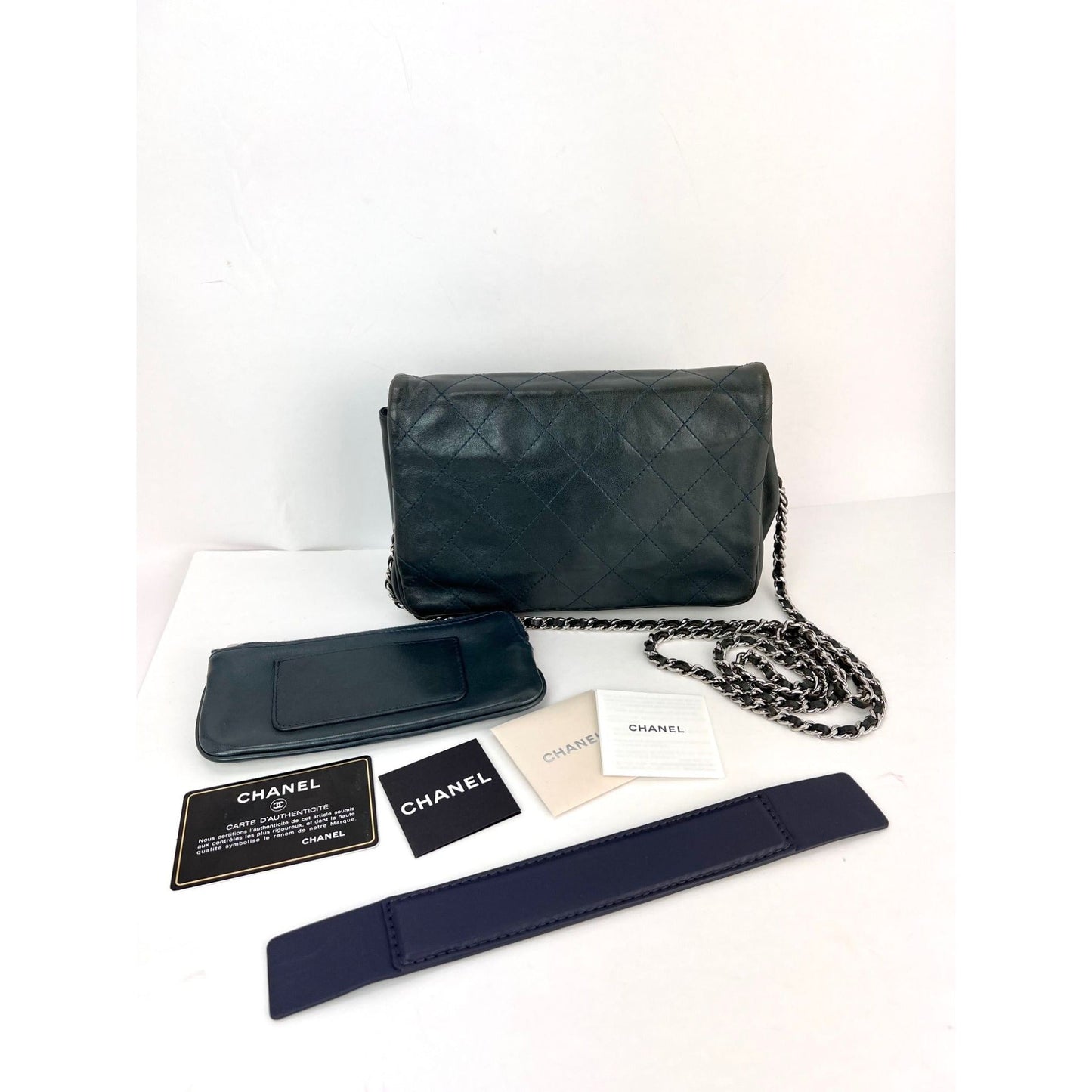 Chanel Quilted Lambskin Stitched Wallet on a Chain Crossbody Bag