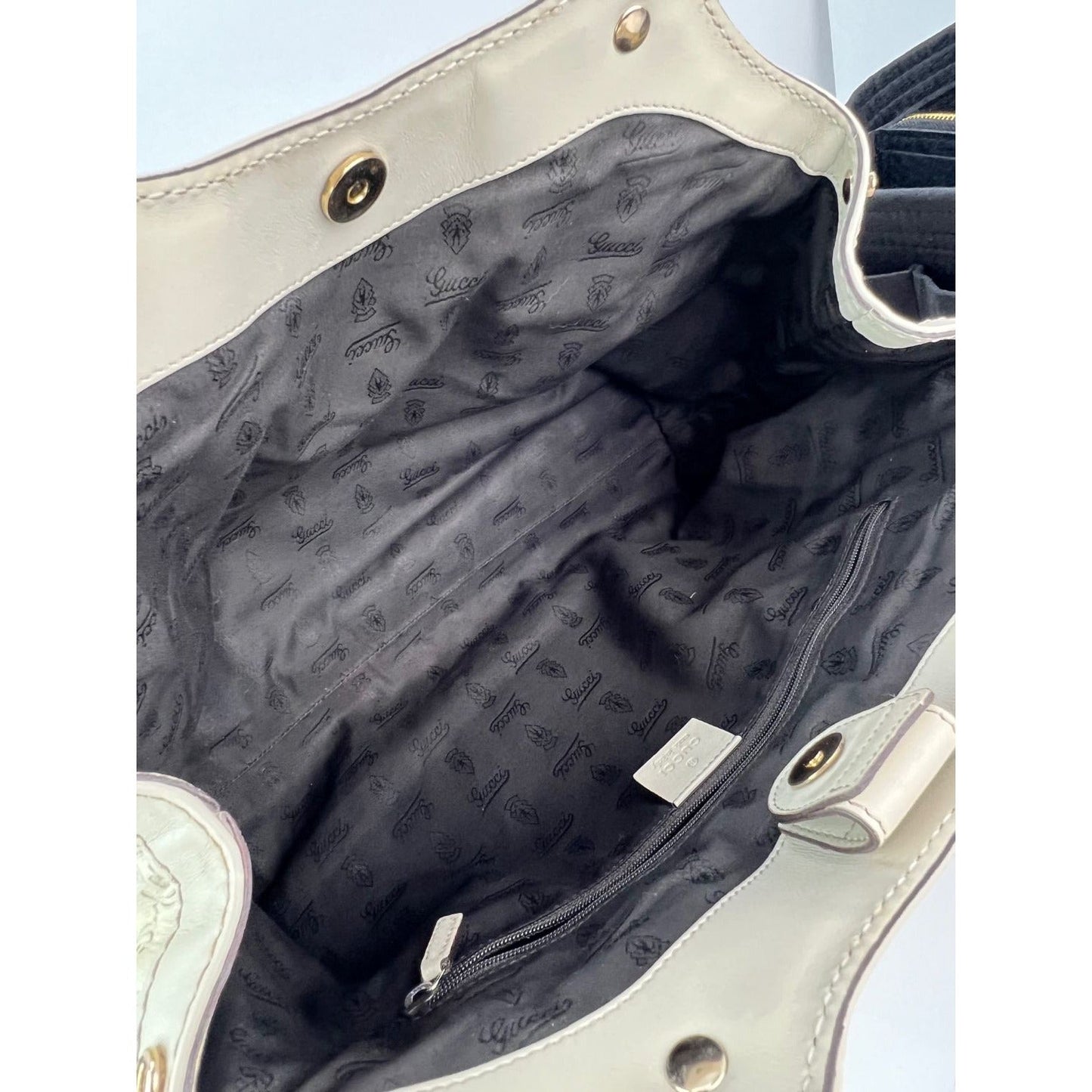 Gucci Sukey Medium Guccissima Leather Mystic White Tote