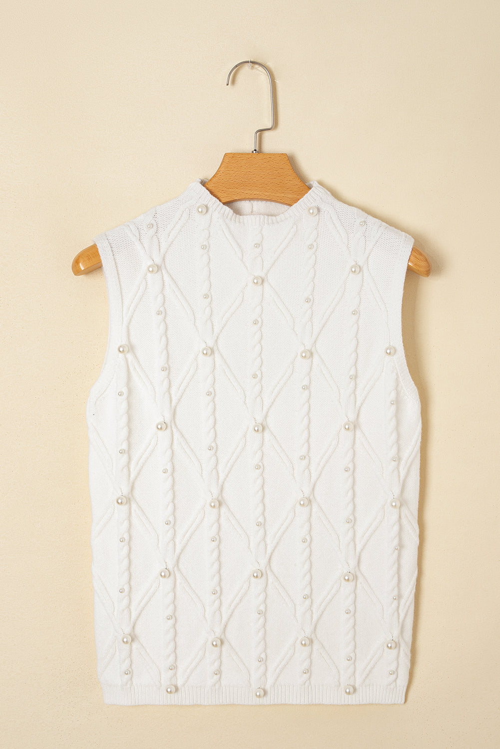 Alaia Pearled Textured Knit Sweater Vest