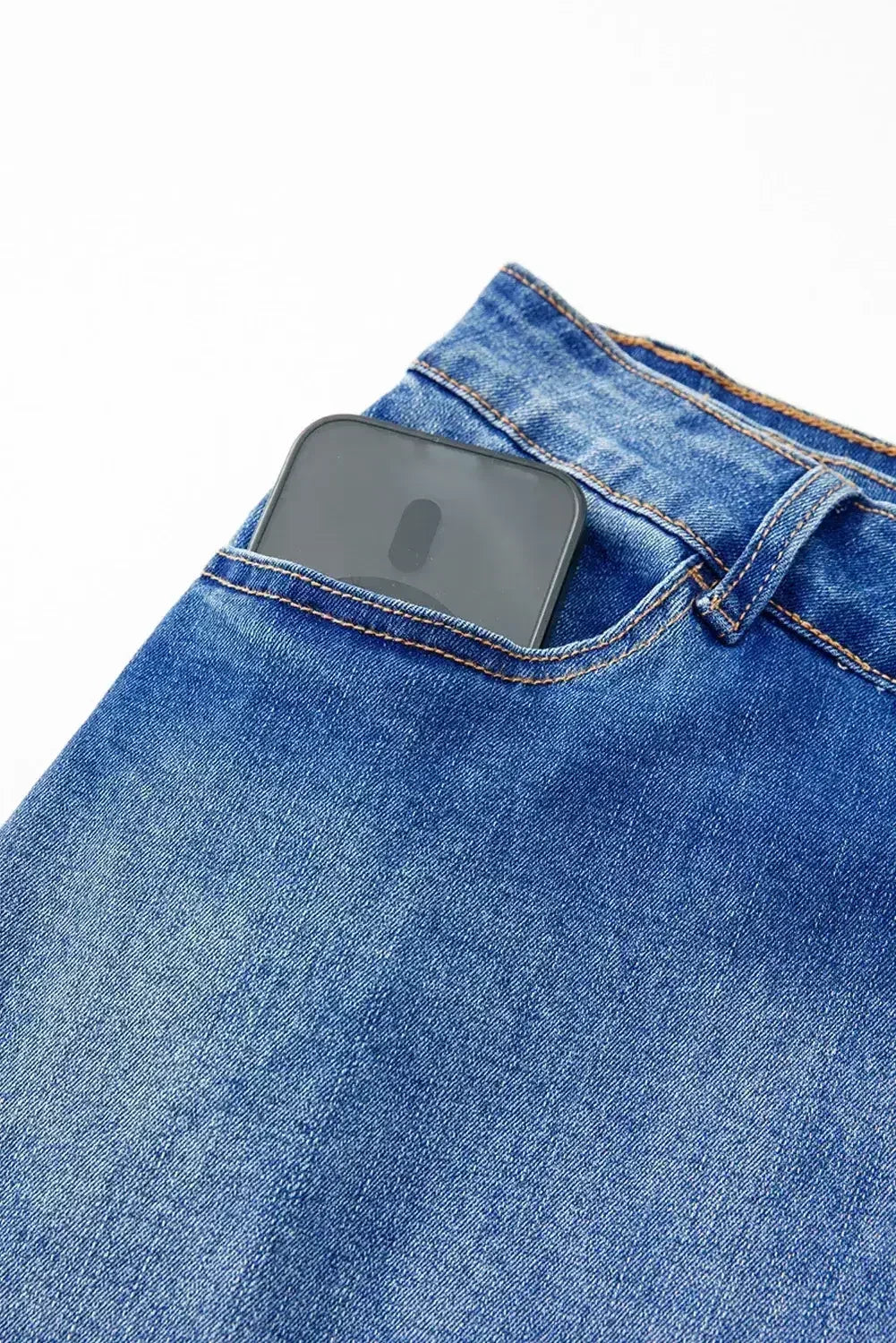 Ashleigh Blue Wrapped Crossed Waist Denim Mini Skirt